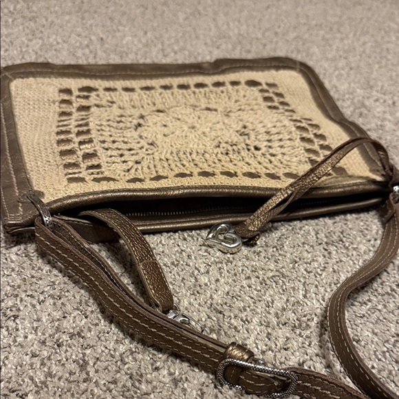 Brighton Chic Bronze and Tan Crochet Shoulder Bag A552752 - Picture 9 of 12